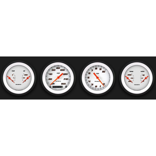 PartzBiz CM: VS05WBLF-Classic Instruments Velocity White Four Gauge Set PartzBiz CM: VS05WBLF-Classic Instruments Velocity White Four Gauge Set