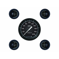 PartzBiz CM AX54GBLF - Classic Instruments Auto Cross Gray 6 Gauge Set PartzBiz CM AX54GBLF - Classic Instruments Auto Cross Gray 6 Gauge Set