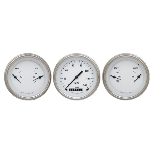 PartzBiz CM: WH04SLF-เครื่องดนตรีคลาสสิค White Hot Three Gauge Set