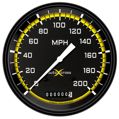 PartzBiz CM: AX56YBLF-มาตรวัดความเร็ว AutoCross สีเหลือง 4 5/8