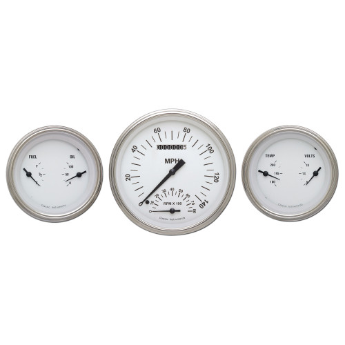 PartzBiz CM: WH61SLF-เครื่องดนตรีคลาสสิค White Hot Three Gauge Set PartzBiz CM: WH61SLF-เครื่องดนตรีคลาสสิค White Hot Three Gauge Set