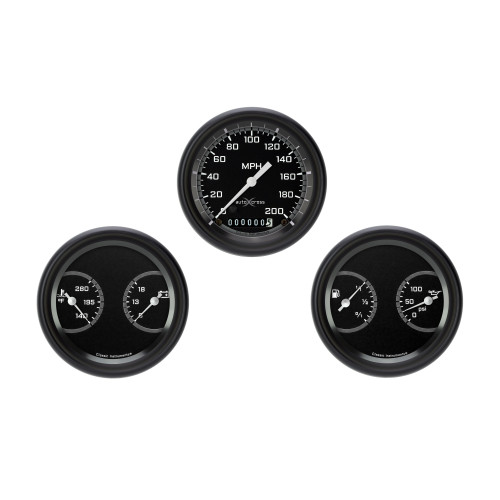 PartzBiz CM: AX04GBLF-AutoCross Gray Three Gauge Set PartzBiz CM: AX04GBLF-AutoCross Gray Three Gauge Set