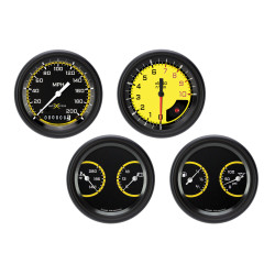 PartzBiz CM AX05YBLF - AutoCross Yellow Four Gauge Set