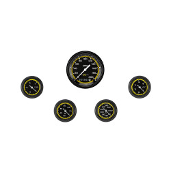 PartzBiz CM AX100YBLF - AutoCross Yellow Five Gauge Set 100