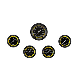 PartzBiz CM AX200YBLF - AutoCross Yellow Five Gauge Set 200