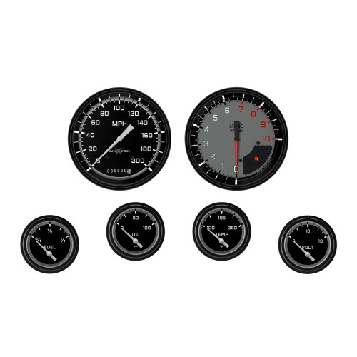 PartzBiz CM: AX251GBLF-AutoCross Gray Six Gauge Set 251 PartzBiz CM: AX251GBLF-AutoCross Gray Six Gauge Set 251