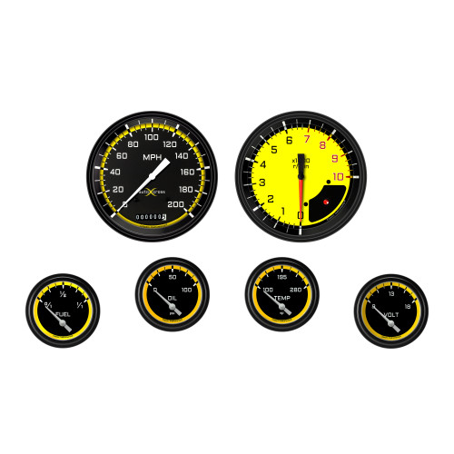 PartzBiz CM: AX251YBLF-ชุดเกจ AutoCross Yellow Six 251 PartzBiz CM: AX251YBLF-ชุดเกจ AutoCross Yellow Six 251