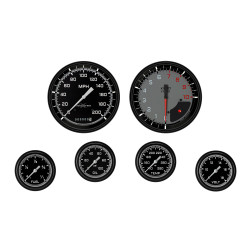 PartzBiz CM AX351GBLF - AutoCross Gray Six Gauge Set 351