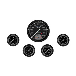 PartzBiz CM AX365GBLF - AutoCross Gray Five Gauge Set 365