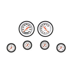 PartzBiz CM VS101WBLF - Velocity White Six Gauge Set 101