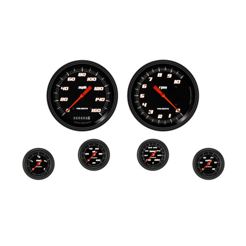 PartzBiz CM: VS151BBLF-Velocity Black Six Gauge Set 151