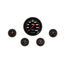 PartzBiz CM VS154BBLF - Velocity Black Five Gauge Set 154
