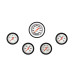 PartzBiz CM: VS300WBLF-Velocity White Five Gauge Set 300 PartzBiz CM: VS300WBLF-Velocity White Five Gauge Set 300