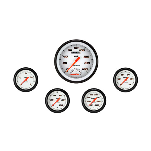 PartzBiz CM: VS365WBLF-Velocity White Five Gauge Set 365 PartzBiz CM: VS365WBLF-Velocity White Five Gauge Set 365