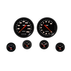PartzBiz CM VS51BBLF - Velocity Black Six Gauge Set 51