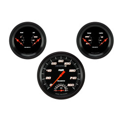 PartzBiz CM VS61BBLF - Velocity Black Series Three Gauge Set