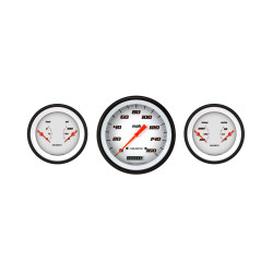 PartzBiz CM VS64WBLF - Classic Instruments Velocity White Three Gauge Set PartzBiz CM VS64WBLF - Classic Instruments Velocity White Three Gauge Set