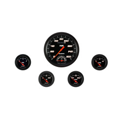 PartzBiz CM VS65BBLF - Velocity Black Five Gauge Set 65