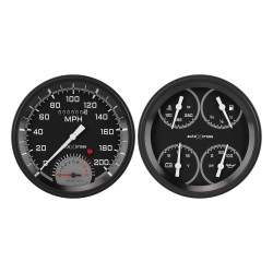 PartzBiz CM AX62GBLF - AutoCross Gray Two Gauge Set