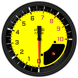 PartzBiz CM AX71YBLF - AutoCross Yellow 4 5/8