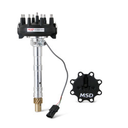 PartzBiz CM 23401MSD - Chevy Crank Trigger Distributor with adjustable Cam Sync Pick-up