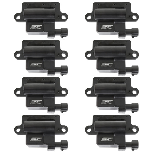 PartzBiz CM: 55108-
Street Fire Igntion Coils 1999-2009  GM L-Series Truck engines, Black, 8-Pack

