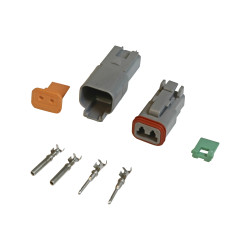 PartzBiz CM 8183 - MSD Deutsch Connector - 2-Pin - 16-18 Gauge PartzBiz CM 8183 - MSD Deutsch Connector - 2-Pin - 16-18 Gauge