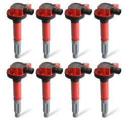 PartzBiz CM 82488 - MSD Ignition Coil - Blaster - Ford 5.0L Coyote - Red - 8-Pack