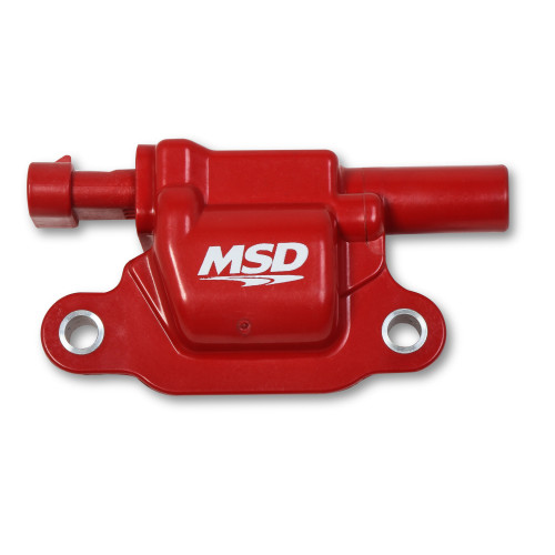 PartzBiz CM: 8266-คอยล์จุดระเบิด MSD - GM Gen V Blaster Series - เครื่องยนต์ Gen V Direct Injected - สีแดง - สี่เหลี่ยม