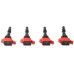 PartzBiz CM: 82694-คอยล์จุดระเบิด MSD - Blaster Series - เหมาะกับ Hyundai และ KIA 1.6L Turbo - สีแดง - 4-Pack