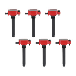 PartzBiz CM 82736 - MSD Ignition Coil - Blaster - Chrysler V6 - Red - 6-Pack