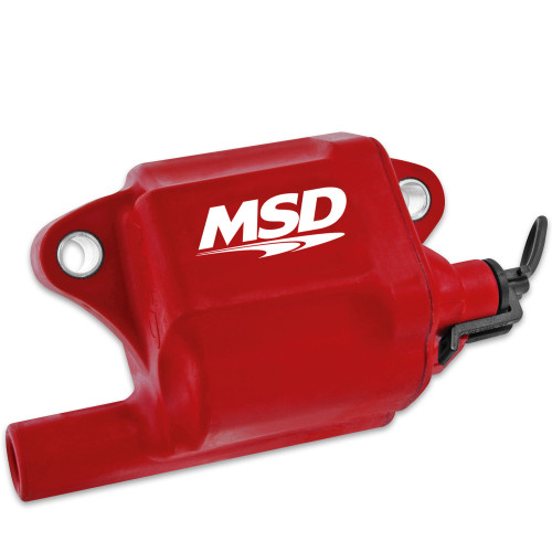 PartzBiz CM: 8287-คอยล์จุดระเบิด MSD - Pro Power Series - เครื่องยนต์ GM LS2/LS7 - สีแดง