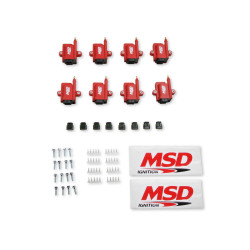 PartzBiz CM 8289-8 - คอยล์จุดระเบิด MSD - Smart - 8-Pack - สีแดง