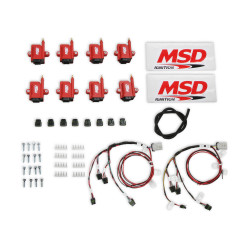 PartzBiz CM 8289-KIT - คอยล์จุดระเบิด MSD - Smart - ชุดสายไฟใหญ่ - สีแดง