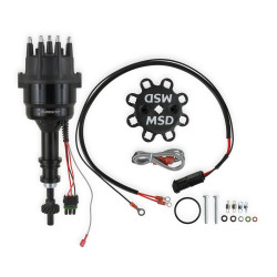 PartzBiz CM 835071 - MSD Ready-to-Run Black Marine Distributor Ford 351C-460, เกียร์เหล็ก PartzBiz CM 835071 - MSD Ready-to-Run Black Marine Distributor Ford 351C-460, เกียร์เหล็ก