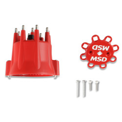 PartzBiz CM 8433 - MSD Distributor Cap - V8 - เทอร์มินัล HEI - สีแดง - รีเทนเนอร์สายหัวเทียน PartzBiz CM 8433 - MSD Distributor Cap - V8 - เทอร์มินัล HEI - สีแดง - รีเทนเนอร์สายหัวเทียน