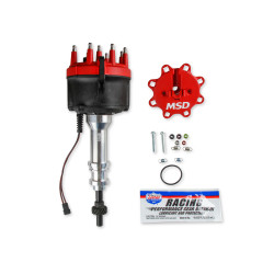 PartzBiz CM 858051 - Distributor, Billet Ford 351W, for Edelbrock Victor Jr, w/Steel Gear