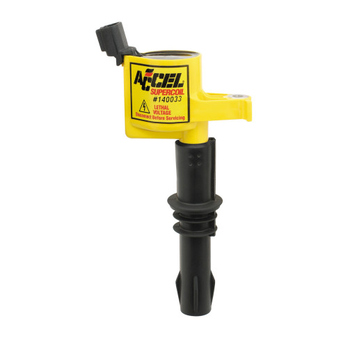 PartzBiz CM: 140033-ACCEL Ignition Coil - SuperCoil - 2004-2008 Ford 4.6L/5.4L/6.8L 3-valve engines - Yellow -Individual