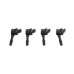 PartzBiz CM: 140088K-4-Accel Ignition Coils - 2014-2019 VW/Audi 1.8/2.0L Engines, 4-Pack, Black