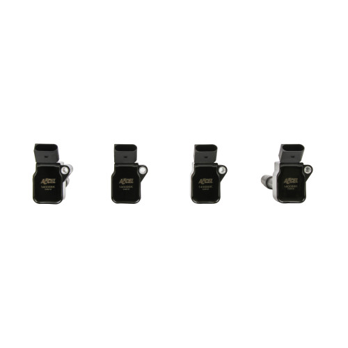 PartzBiz CM: 140088K-4-Accel Ignition Coils - 2014-2019 VW/Audi 1.8/2.0L Engines, 4-Pack, Black
