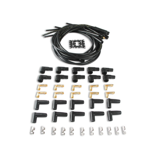 PartzBiz CM: 4040K-Spark Plug Wire Set- 8mm - Black Wire with Black Straight Boots PartzBiz CM: 4040K-Spark Plug Wire Set- 8mm - Black Wire with Black Straight Boots