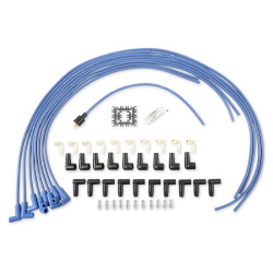 PartzBiz CM 4041B - Spark Plug Wire Set- 8mm - Blue Wire with Blue 90 Deg Boots