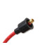 PartzBiz CM: 4040R-Spark Plug Wire Set- 8mm -  Red Wire with Red Straight Boots