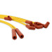 PartzBiz CM: 4049-Spark Plug Wire Set - 8mm - Super Stock - Graphite Core - Yellow with HEI Style Boots-