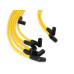 PartzBiz CM: 4049-Spark Plug Wire Set - 8mm - Super Stock - Graphite Core - Yellow with HEI Style Boots-
