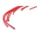 PartzBiz CM: 4041R-Spark Plug Wire Set- 8mm - Super Stock Universal with Graphite Core - Red Wire with Red 90 Deg Boots