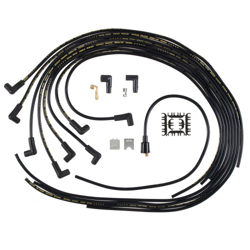 PartzBiz CM: 5041K-Spark Plug Wire Set - 8mm - Universal - Black Wire with Black 90 Deg Boots PartzBiz CM: 5041K-Spark Plug Wire Set - 8mm - Universal - Black Wire with Black 90 Deg Boots