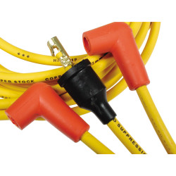 PartzBiz CM 4039 - ชุดสายหัวเทียน - 8 มม. - สีเหลืองพร้อมบู๊ทตรงสีส้ม