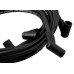 PartzBiz CM: 9018CK-Spark Plug Wire Set - Chevy Small Block with HEI 75-86 Wires Under Valve Cover-Black