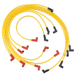 PartzBiz CM 4050 - Spark Plug Wire Set - Super Stock Graphite Core 8mm - Chevy 5.0/5.7L 1975-82 - Yellow